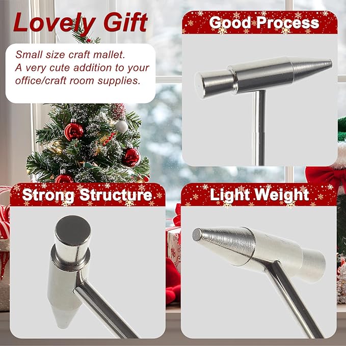 Small Hammer for Tuning Kalimba Thumb Piano, Craft hammer Mallet for Small Projects, Jewelry Making, Watch Band, Handcraft, 2 Pcs