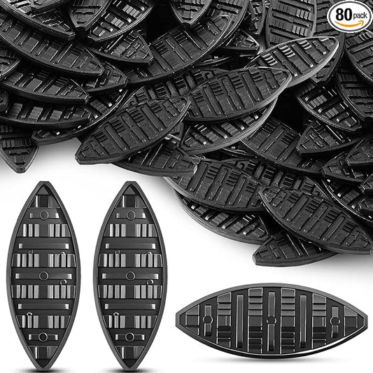 80 Pcs Biscuit Joiners Plastic Self Clamping and Gripping Plates Black Biscuit Joiner Tool for Woodworking Composite Deck Fixed Door Frame Furniture Framing