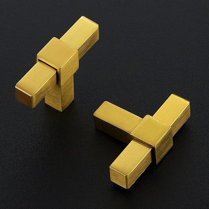 5 Pack Gold Cabinet Handles - 2" Overall Length Cabinet Pulls Drawer Pulls Cabinet Hardware Kitchen Handles for Cabinets