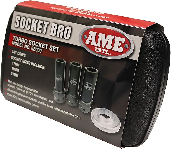 AME INTL Intl-68000 Socket Bro Turbo Socket Set-Black