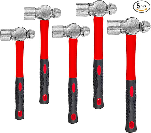 C&T 5-Piece Ball Peen Hammer Set, 8, 12, 16, 24, 32oz
