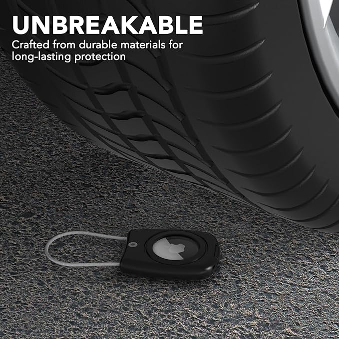 HATALKIN for Air tag Holder for Air tag Keychain Case with Screen Protector,IP68 Waterproof for Air Tags Key Chain for Apple Tag GPS Tracker,for Air Tags-4 Pack Holder for Luggage Key,Backpack