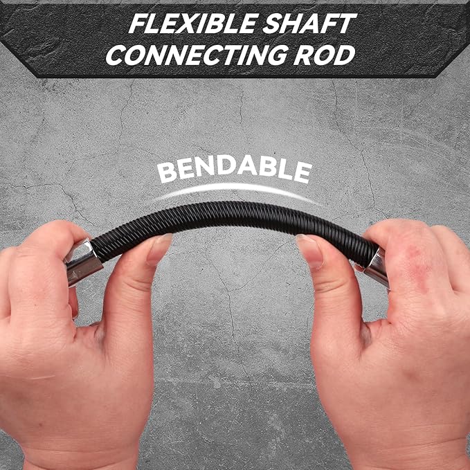 3-Piece Flexible Socket Extension Bar Set 1/2" 1/4" 3/8" Shaft Drive 10" 8" 6"