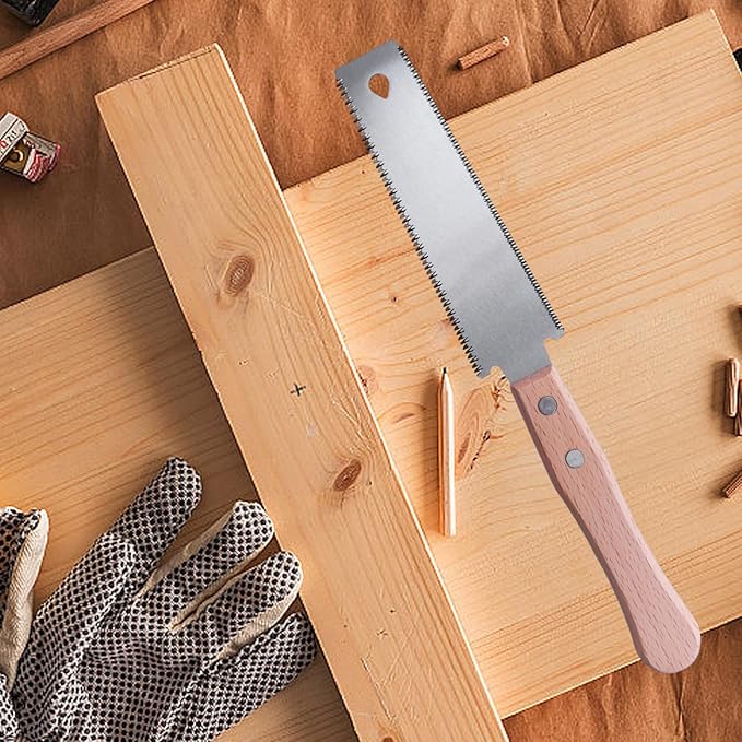 Japanese Pull Saw ??12.2 Inches Hand Saw With Double Edges | Flexible Blade Flush Cut Saws For Woodworking, Carpentry, Trim Work, Precision Cutting, Joinery, Furniture Making
