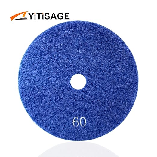 6 Inch Electroplated Diamond Grinding/Polishing Pads Sanding Granite Concrete Glass Metal Stone Grinding Disc(grit 60-1pc)