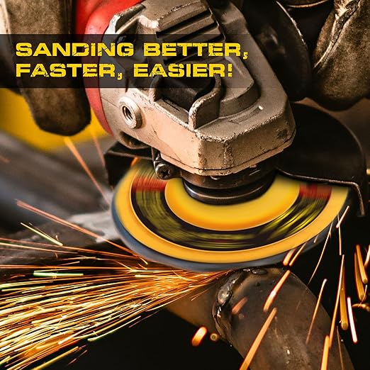 Flap Discs 4 1/2 for Angle Grinder no Tools Installation, 120 Grit Flap Disc, 4.5" x 7/8" High Density Trimmable Zirconia Type 27 Flap Sanding Disc for Grinding, Rust Removal and Sanding (10 Pack)