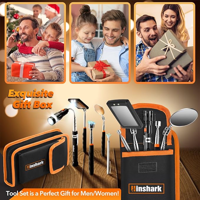 Gifts for Men, Valentines Day Gifts for Him Extendable Telescoping Magnetic Pickup Tools Set, Anniversary Birthday Gift for Men Dad Husband Him, Mens Valentines Gift for Cool Gadgets Tools