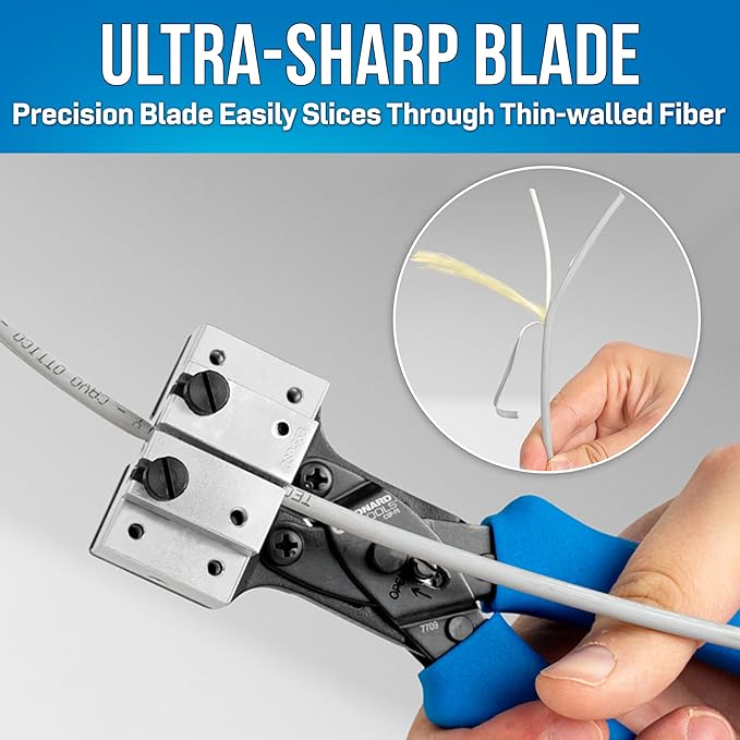 Jonard Tools CSP-F5 Cable Slitting Pliers for Thin Walled Jacketed Fiber, 5 mm ??Precision 5mm Cable Cutter with Fixed Blade & Ergonomic Spring-Loaded Handle