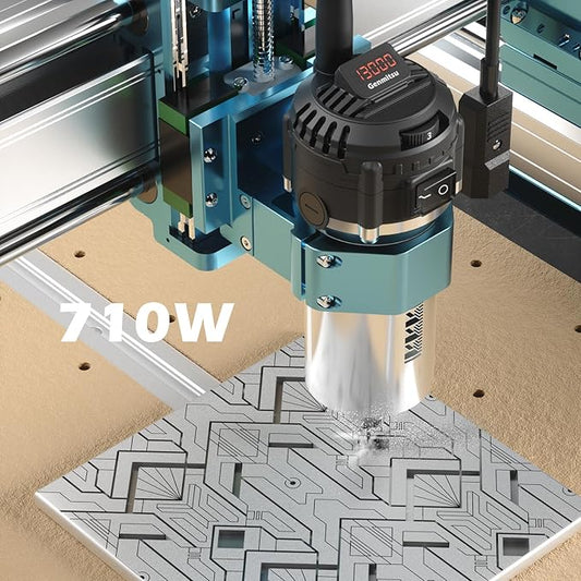 SainSmart Genmitsu 4040-PRO MAX CNC Router, 710W Trimmer & Linear Rail Driven, Work Area 410 x 405 x 77mm, for Wood Metal Acrylic Cutting Milling, GRBL Control