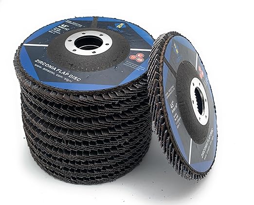 SIGNI 4" x 5/8" Premium Zirconia Flap Discs T27 10-Pack (4.5 inch T27 40#)