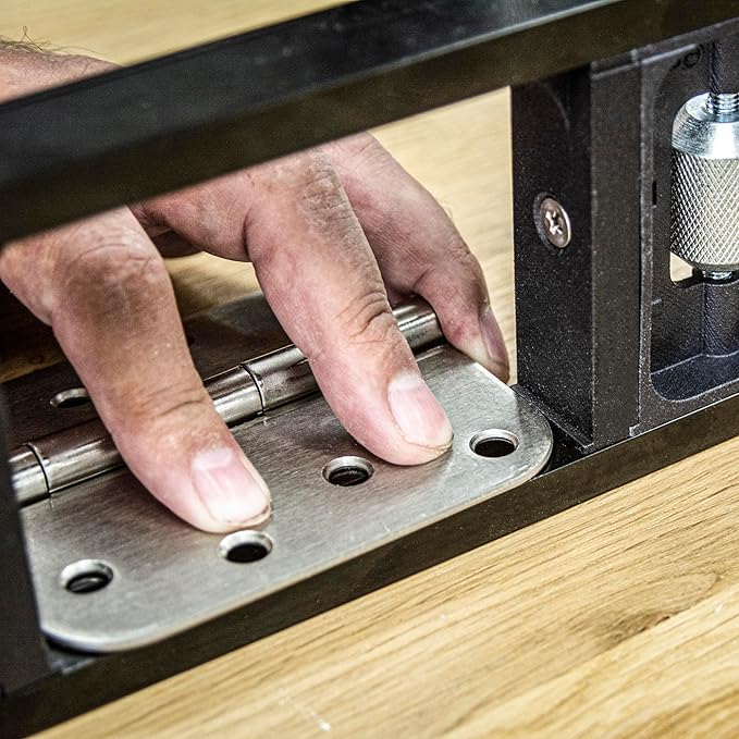Trend AnyDoor Door Hinge Jig, Adjustable 2'6"–9', Quickly and Accurately Rout Square or Radius Hinges in Wooden Doors and Frames, H/JIG/D9
