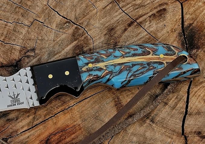 Handmade farier rasp Steel Lineman’s Hawkbill knife with Leather sheath, Heavy Duty Utility Knife blade Electrician Wire Skinning knife for professional.