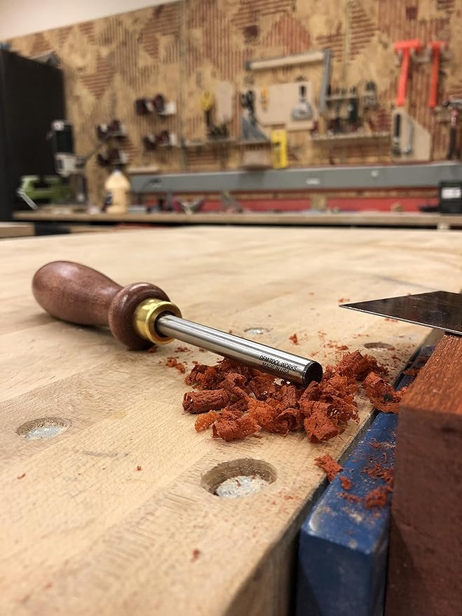 Cabinet Scraper Burnisher Tool - with Hard Maple Handle and Super Hard High Speed Steel Rod - Ideal for Card Scraper Burnishing and Woodworking Applications - Made in USA