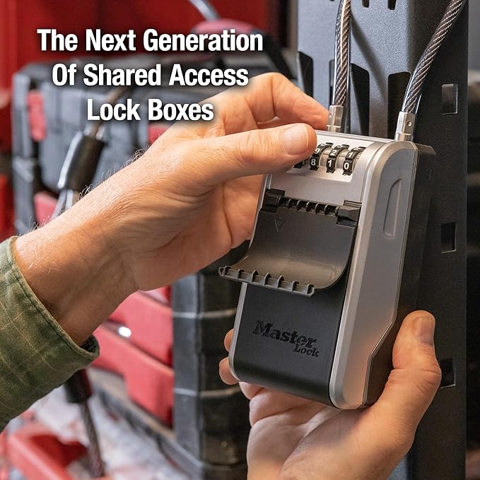 Master Lock High Capacity Key Lockbox, Combination Dial, Removable Cable