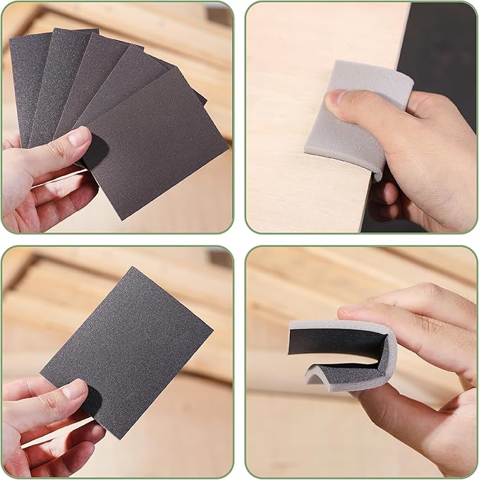 Bates- Sanding Sponge, 20 pcs, 3?쓝4?? 400-3000 Grit Assortment, Ultra Fine, Washable and Reusable, Sandpaper Block, Sanding Blocks for Wood, Sanding Pad, Drywall Sanding Block, Drywall Sanding Sponge