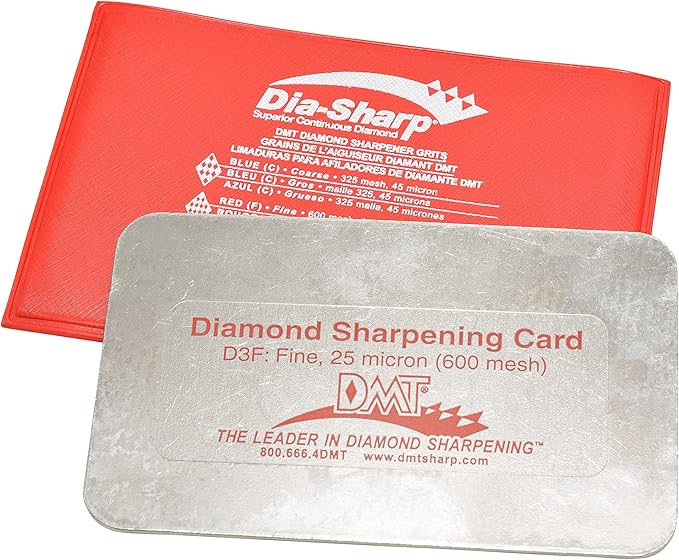 DMT (Diamond Machining Technology) D3C 3-inch Dia-Sharp Sharpener, Coarse, Credit Card Sized, One Size, (D3F)