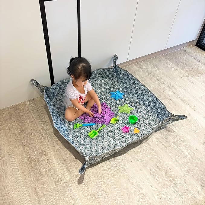 Heavy-Duty Waterproof ??Indoor Plant Transplanting & Mess Control Mat, Thick Succulent Potting Tray for Soil Change, Spill-Proof Gardening & Pet Grooming Mat (L - 39.4" X 39.4")