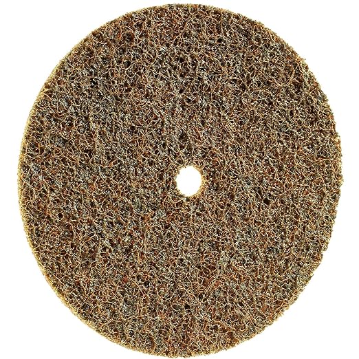 CS Unitec 80650 FIX Fleece (Nonwoven) Disc for The FIX Hook and Loop System, 6" Diameter, Coarse (Brown) (Pack of 10)