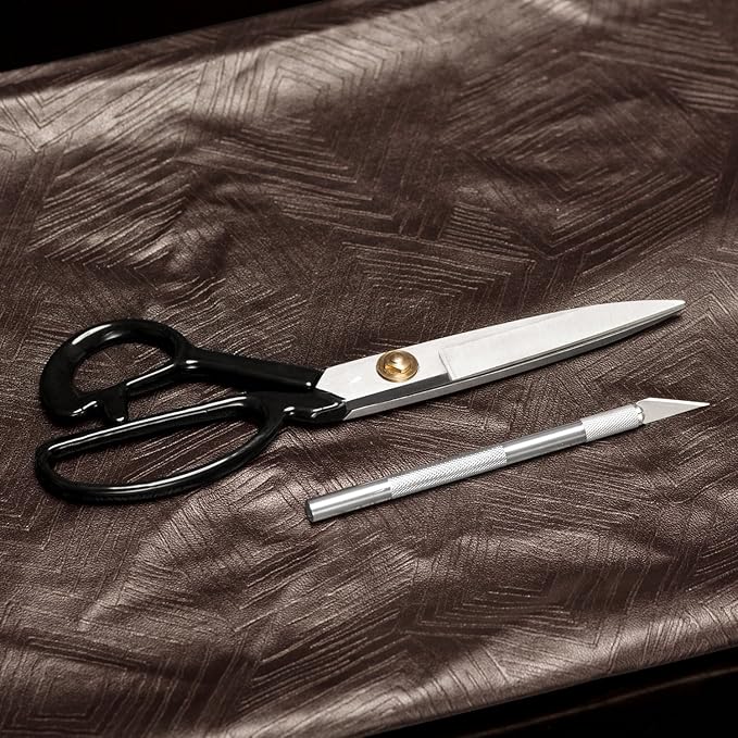 Sewing Scissors Ultra Sharp + Free Craft Knife - 9" Heavy Duty Professional Shears - All Purpose Scissors: Office & Crafts, Perfect for Seamstress, Tailors, Dressmakers, Students, Artists