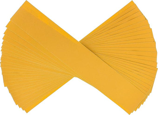 Dura-Gold Premium 320 Grit Gold Pre-Cut PSA Longboard Sandpaper Sheets, Box of 20, 2-3/4" x 16-1/2" Self-Adhesive Stickyback Sandpaper for Automotive, Woodworking Air File Sander, Hand Sanding Block