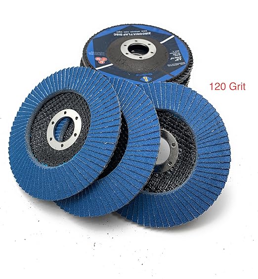 SIGNI 10-Pack Premium Zirconia Abrasive Flap disc for Angle Grinder Grinding Metal Steel (4.5 inch T29 120#)