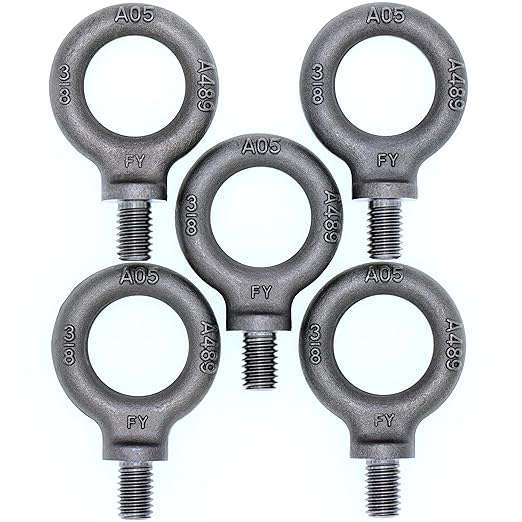 5 Pcs Lifting Shoulder Eye Bolts 3/8"-16 X 5/8"