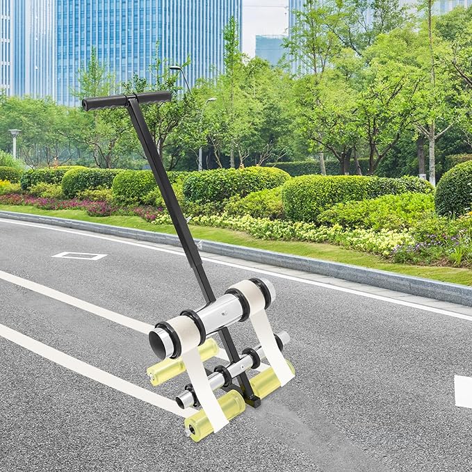 GALAXYWAY Tape Marking Machine Hand-Push Floor Tape Applicator Court Line Tape Machine Playing Field Line Striping Machines Line Striping Tape Machine for Painting Court Lines Parking Lot Parks