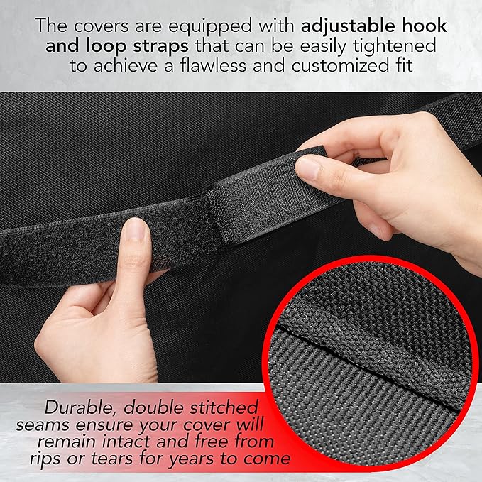 Heavy Duty Griddle Cover for Outdoor Griddle, Fits 28 Inch Griddle ??Waterproof, Weather Resistant, UV & Fade Resistant with Adjustable Straps ??Flat Grill Cover, Black