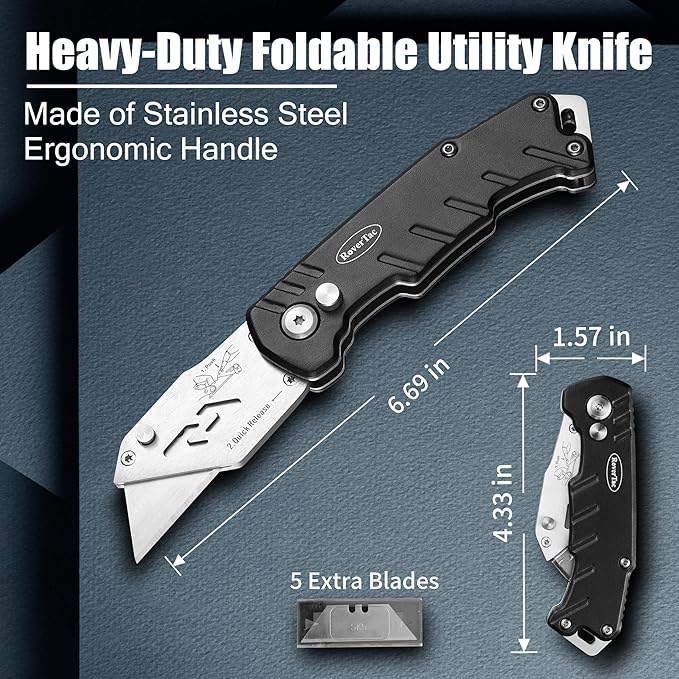 RoverTac Dad Tool Gift Set, 12-in-1 Multitool Hammer, Flashlight & Utility Knife in a Gift Box with "BEST DAD EVER", Unique & Practical Gift for Dad on Father?셲 Day, Birthday, Christmas & Retirement