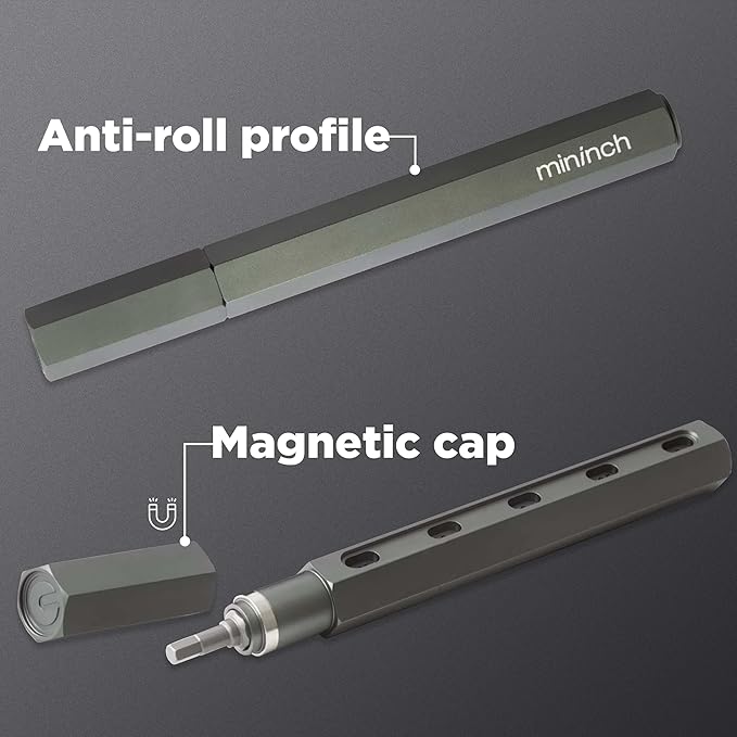 Mininch Tool Pen Premium | Precision Multitool Screwdriver Pen Set Portable Bit Driver | 16 Magnetic Bits