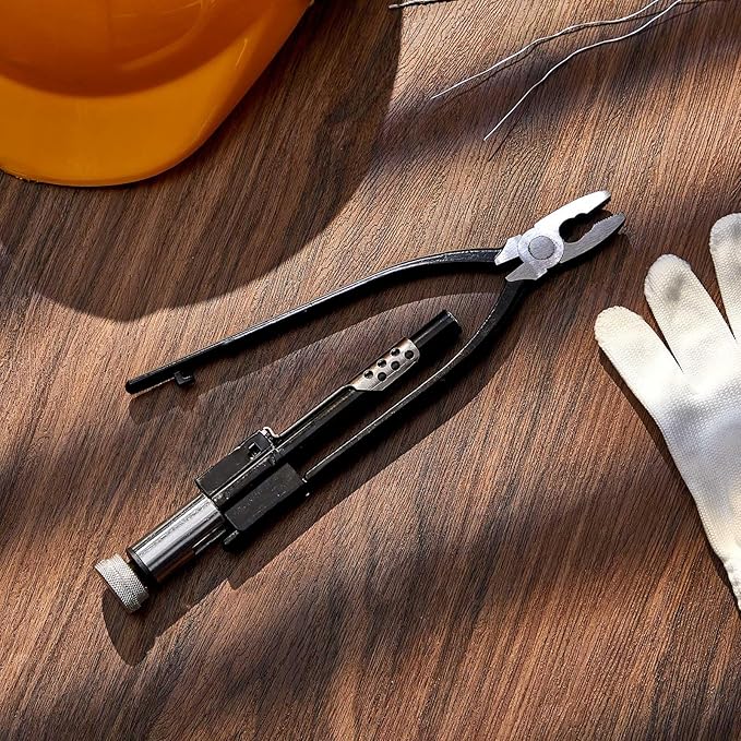 6 Inch Reversible Safety Wire Twister Pliers Left and Right Twists Aircraft Wire Twisting Tool Automatic Metal Lock Twister for Aircraft Auto Industry