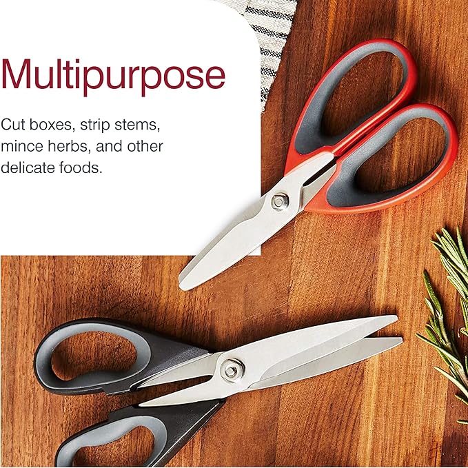 Zyliss 30200 9" Household Kitchen Shears, Red