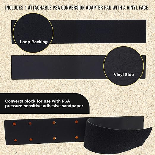 Dura-Gold Pro Series Adjustable Radius Flex Longboard Hand Sanding File Block with Both Hook & Loop Backing and PSA Backing Conversion Adapter Pad, Use Continuous Rolls or Sandpaper Sheets, Auto, Wood