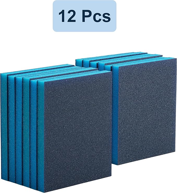 Bates- Sanding Sponge, 12 Pack, 3.9?쓝4.7?? 80/100/120/180 Grit, Sanding Block, Sanding Paper Block, Sandpaper Sponge Block, Sanding Blocks for Wood, Sanding Sponges, Sand Block, Sanding Blocks Drywall