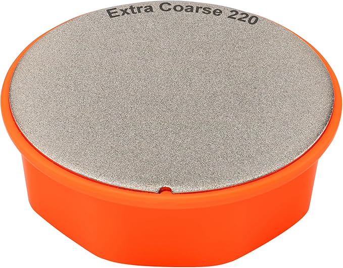 SHARPAL 216N Dual-Grit Diamond Sharpening Stone ??Extra Coarse 220 / Fine 600 Grit Knife & Garden Tool Sharpener for Lawn Mower Blades, Axes, Hatchets, Machetes, Hedge Shears, Chisels & More