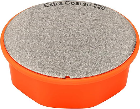SHARPAL 216N Dual-Grit Diamond Sharpening Stone ??Extra Coarse 220 / Fine 600 Grit Knife & Garden Tool Sharpener for Lawn Mower Blades, Axes, Hatchets, Machetes, Hedge Shears, Chisels & More