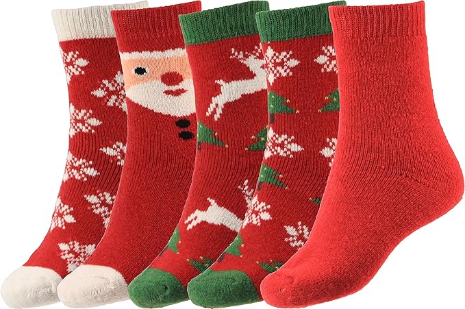 BomKinta Boot Socks for Women Winter Solid Thick Warm Socks Cozy Crew Socks Christmas Gift