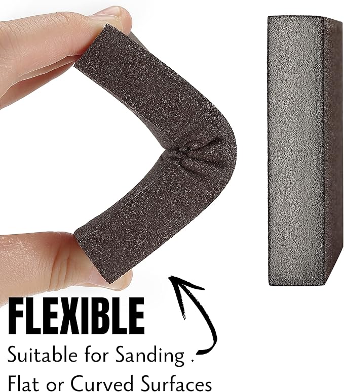 Bates- Sanding Sponge, 4 Pack, 60/80/120/220 Grit Assortment, Washable and Reusable, Sanding Block, Sandpaper Block, Sanding Blocks for Wood, Sanding Pad, Drywall Sanding Block, Drywall Sanding Sponge