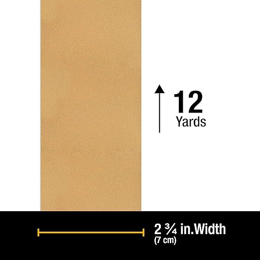 Dura-Gold Premium - 120 Grit Gold - Hook & Loop Backing Longboard Continuous Sandpaper Roll, 2-3/4" Wide, 12 Yards Long - For Automotive & Woodworking Air File Long Board Sanders, Hand Sanding Blocks
