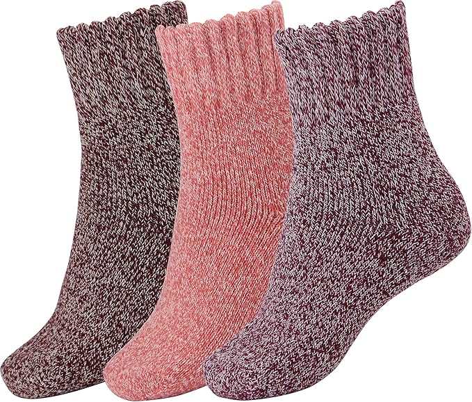 BomKinta Boot Socks for Women Winter Solid Thick Warm Socks Cozy Crew Socks Christmas Gift
