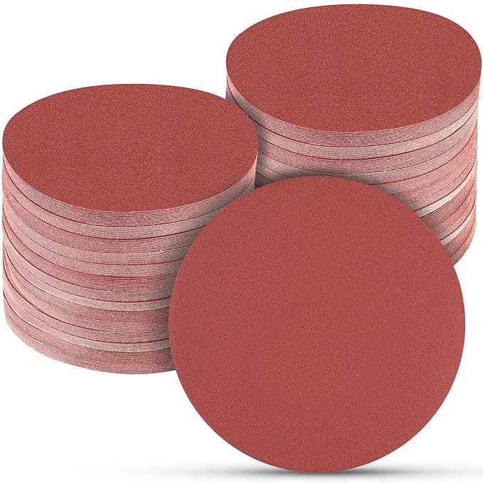 100 PCS 6 Inch Sanding Discs 400 Grit Hook and Loop Sandpaper, Round Orbital Sand Paper Discs for Sander