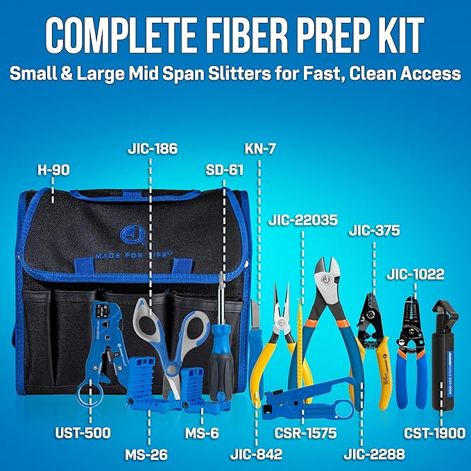 Jonard Tools TK-170 Fiber Prep Kit w/Midspan Slitters for Fiber Optic Cable