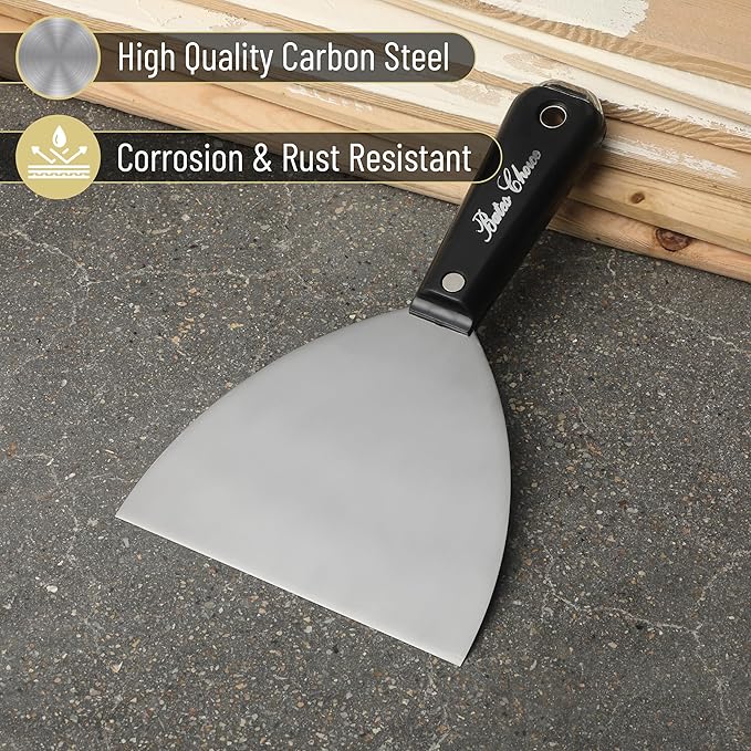 Bates- Putty Knife, 5 Inch, Carbon Steel, Flexible, Metal Scraper, Drywall Spackle Knife, Metal Paint Scraper Tool, Putty Knife Scraper, Wall Scraper, Metal Putty Knife, Drywall Putty Knife