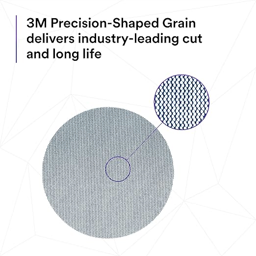 3M Xtract Net Disc 310W, 150+, 6 in, Die 600Z, Pack of 50 Hook and Loop Sanding Discs, Virtually Dust-Free, Value Option for Metal, Wood, Composites, Stock Removal, and Fine Finishing