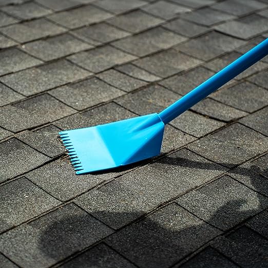 Tie Down | 47.5 in. El Burro Shingle Shovel Stripper | Roof Tear-Off & Nail Remover Tool | Professional Roofing & Siding Tool | Durable Steel | Lightweight, Ergonomic D-Handle | Blue