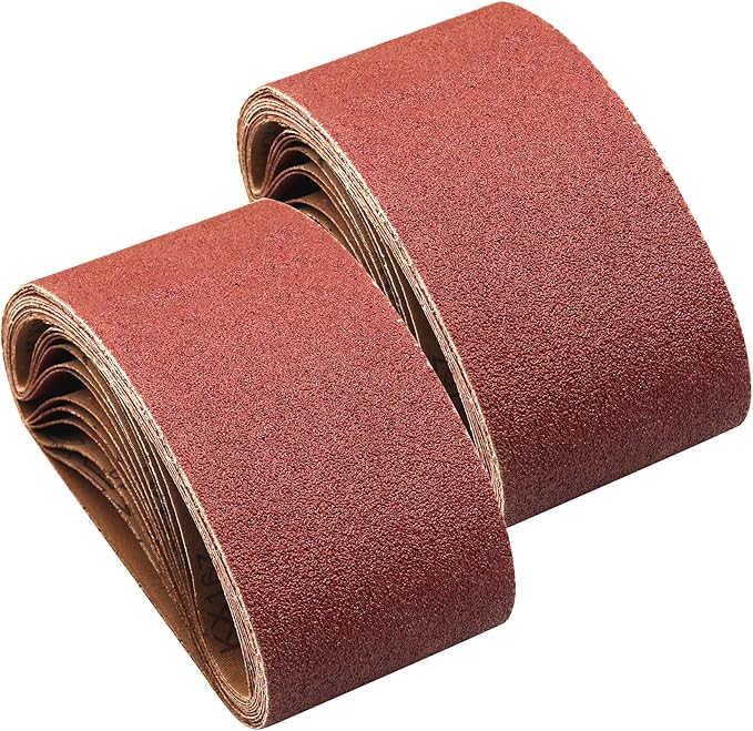 24 Pcs 4 x 21-Inch Sanding Belts for Belt Sander 4x21,6 Each of 40 80 120 240 Grits Aluminum Oxide Sandpaper, 24 Pack