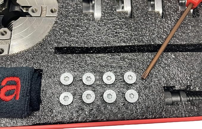 Nova 23262 Premier Pro-Tek Supernova 2 Wood Lathe Chuck Kit with Pro-Tek 2" Jaw Set, Woodworm Screw, & accessories, bundled with Nova ILNS 1-1/4" x 8tpi Insert
