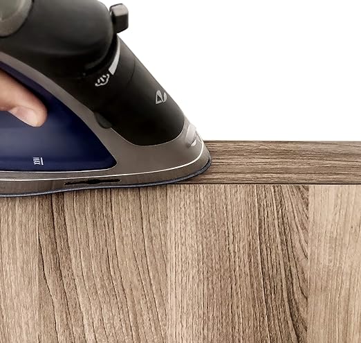 Edge Supply Walnut 3 in x 25 ft Roll ??Pre-Glued Iron On Wood Veneer Tape ??Wood Veneer Edge Banding Tape with Hot Melt Adhesive, Smooth Sanded Finish Ideal for Furniture & DIY, Made in USA