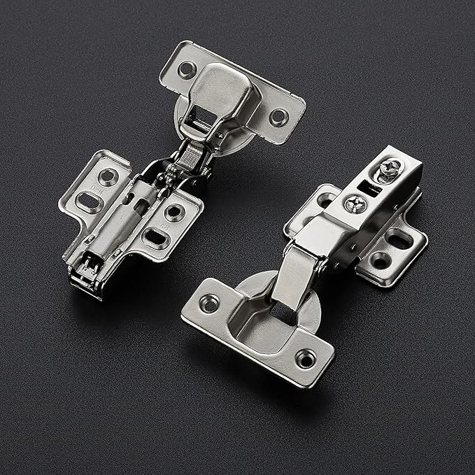 Ravinte 30 Pack 15 Pairs European Kitchen Cabinet Hinges Soft Close Half Overlay Door Heavy-Duty Frameless Adjustable Concealed Cabinet Cup Hinges