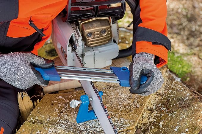 PFERD Chainsaw Bar Filing Vise – Secure Clamp for Chainsaw Sharpening | Portable & Durable for On-the-Go Maintenance - Part 17080